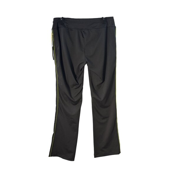 Tangerine Ladies Medium Graphite & Sulphur Green Athletic Pants 88% Polyester 12 - Picture 2 of 8